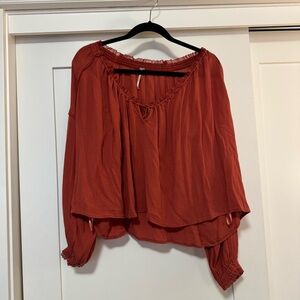Free People Terracotta Blouse